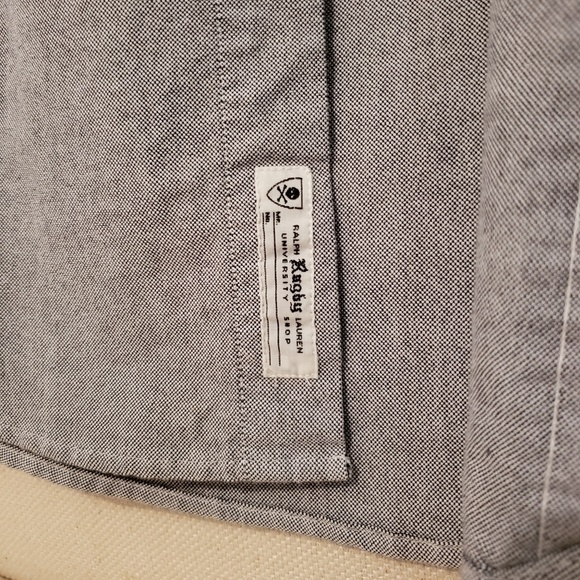 Grey Ralph Lauren Rugby Button Up Shirt - Picture 3 of 4